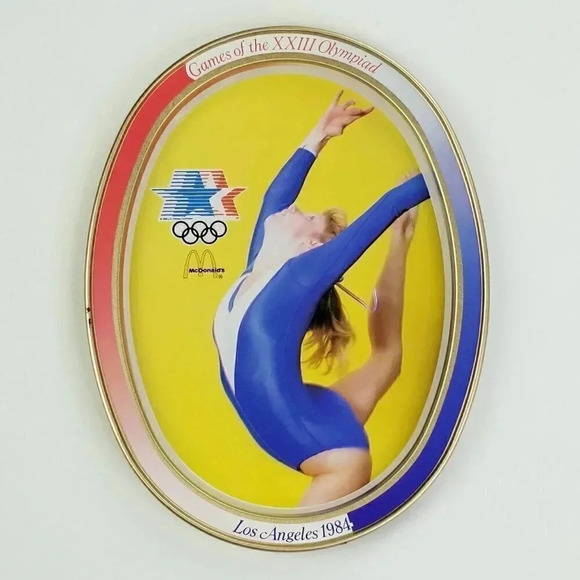 McDonald's 1984 L.A. Olympics Games of the XXIII Olympiad Gymnastic VTG Tin Tray - Picture 1 of 7